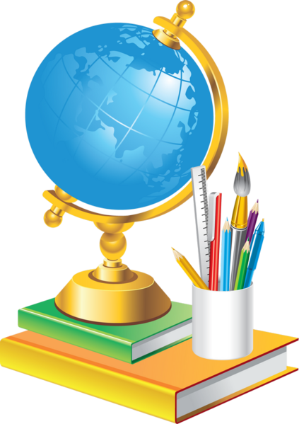 Глобус и школьные принадлежности