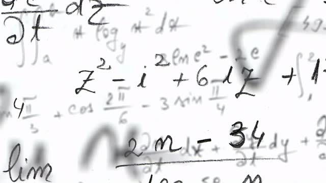 Математические вычисления на белом фоне