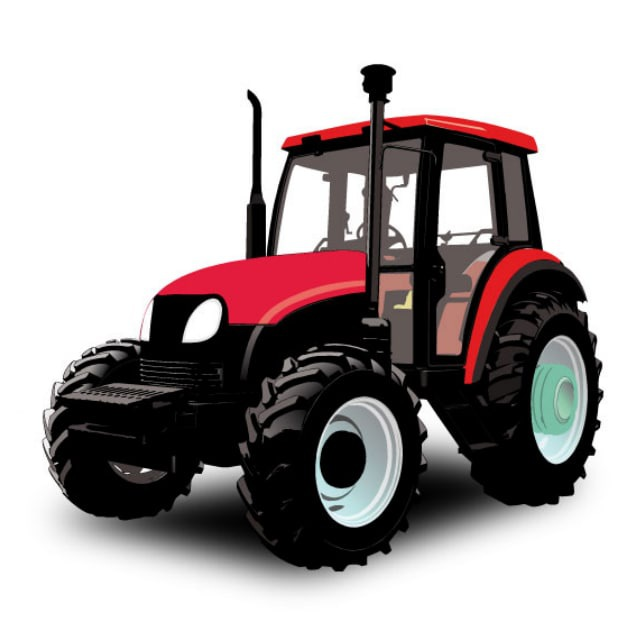 Трактор на прозрачном фоне