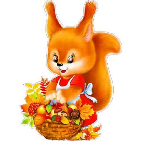 Плакат вырубной "Белочка"