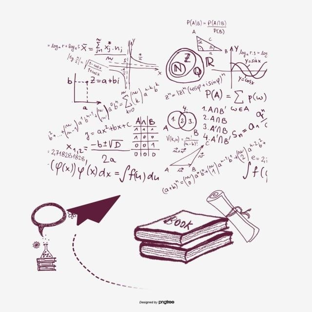 Математические формулы на белом фоне