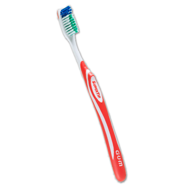 Зубная щетка на белом фоне