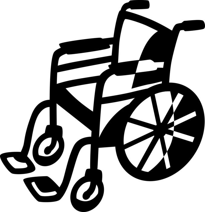 Инвалидная коляска вектор