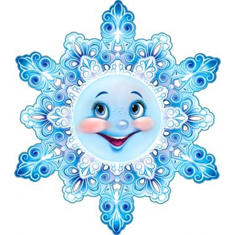 Снежинки с мордашками