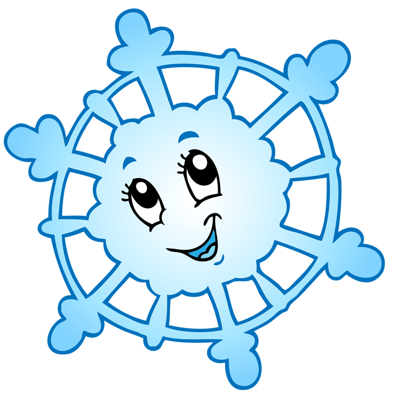 Снежинка улыбается