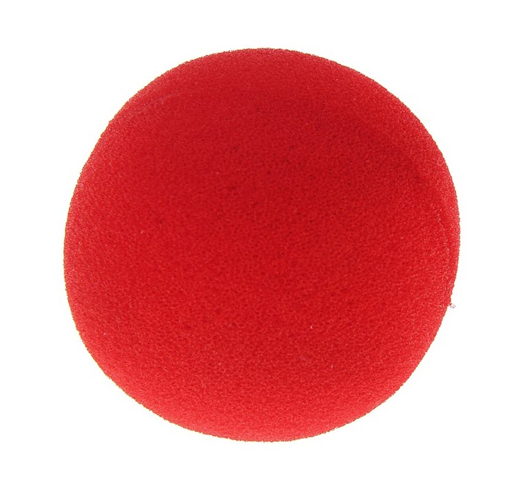 Клоунский нос на прозрачном фоне