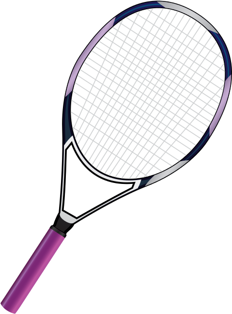 Теннисная ракетка на прозрачном фоне