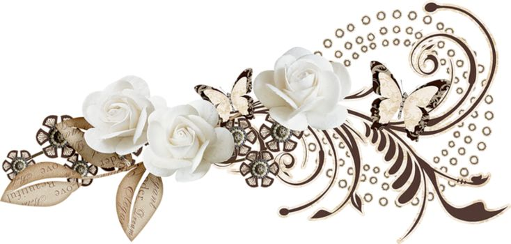 Декор на прозрачном фоне