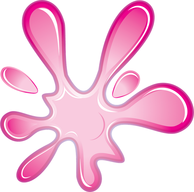 Розовый цвет Клякса