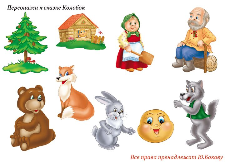 Герои сказки Колобок