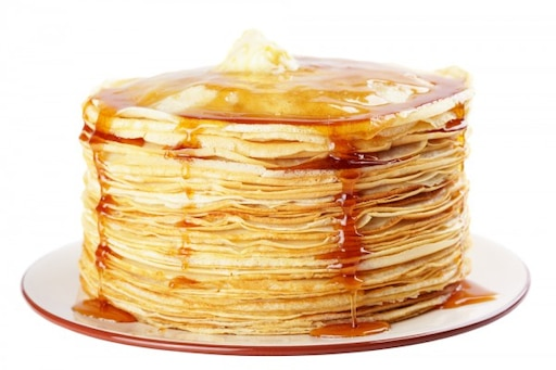 Красивая стопка блинов