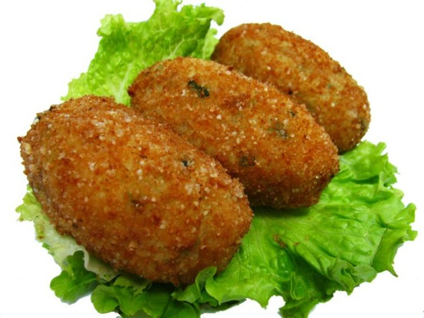 Котлета на белом фоне