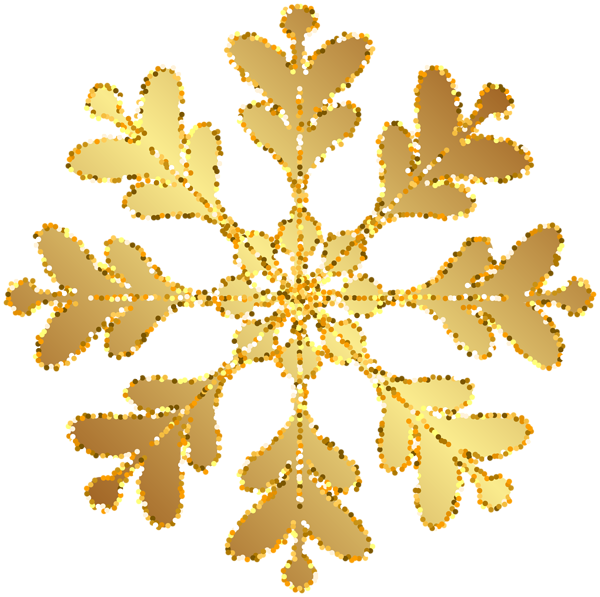 Золотые снежинки