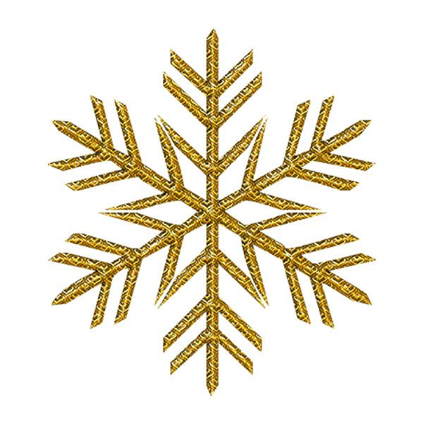 Золотистые снежинки
