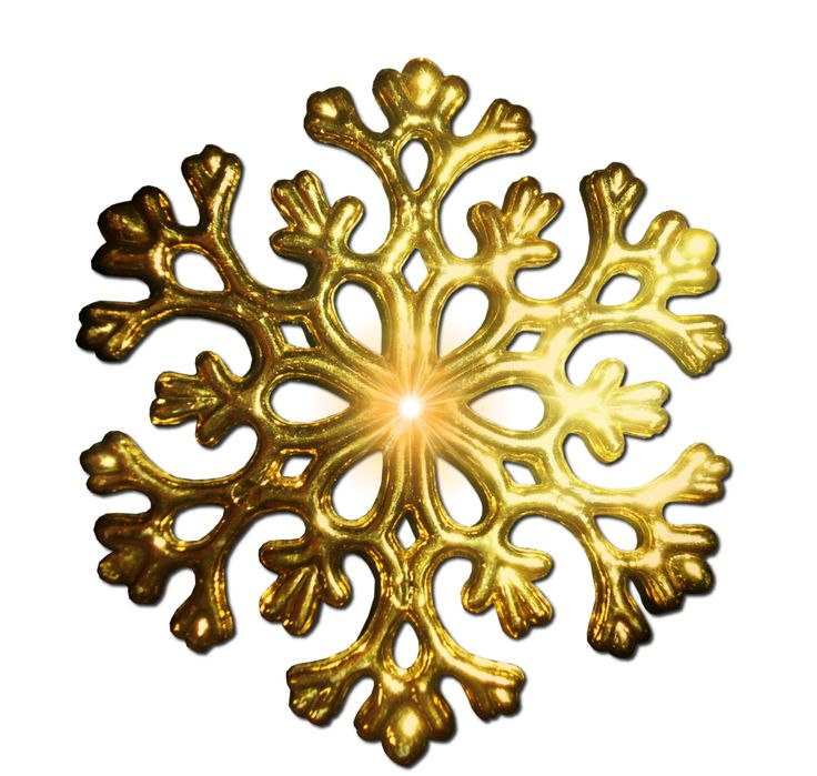 Золотые снежинки