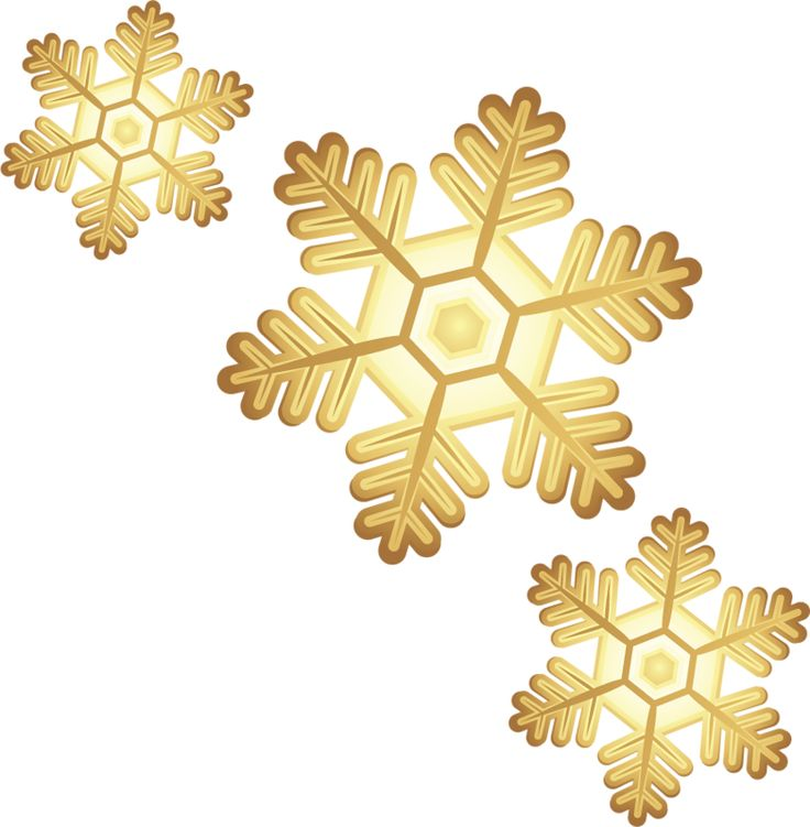 Новогодние золотые снежинки