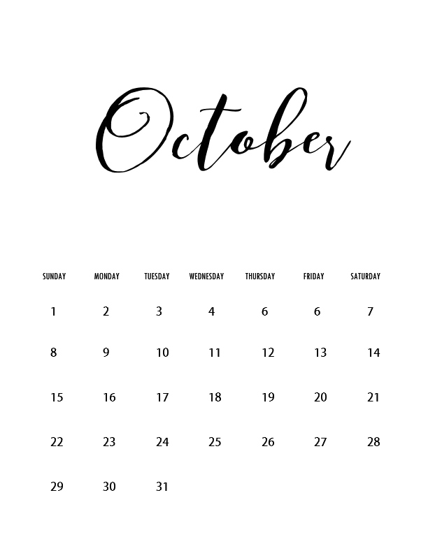 Календарь октябрь на прозрачном фоне