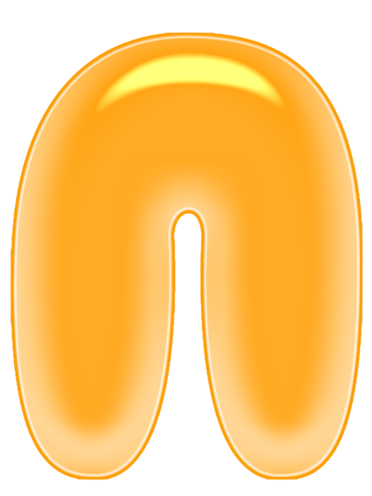 Буква а желтая