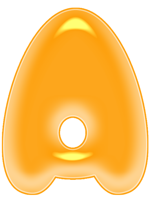 Буква а желтая