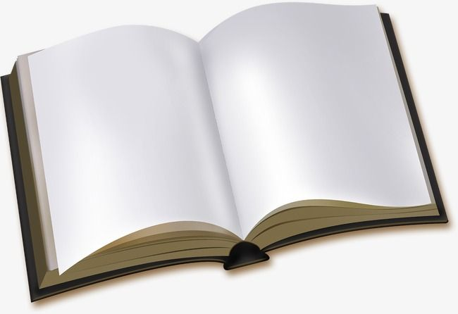 Раскрытая книга на прозрачном фоне
