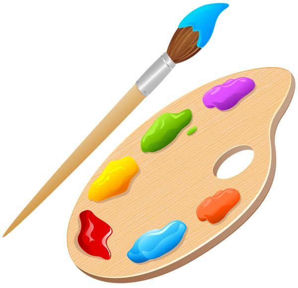 Краски с кисточкой