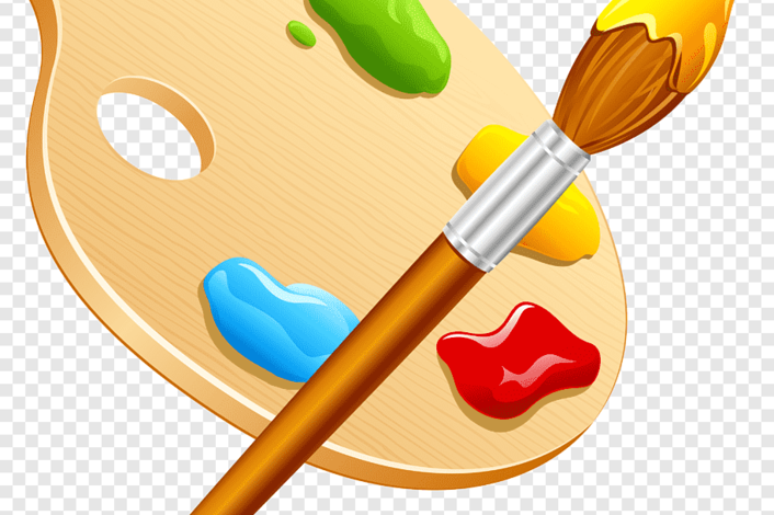 Краски с кисточкой