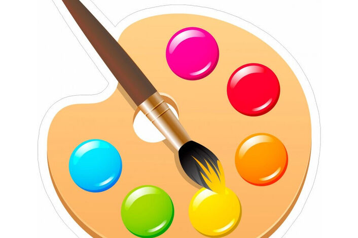 Краски с кисточкой
