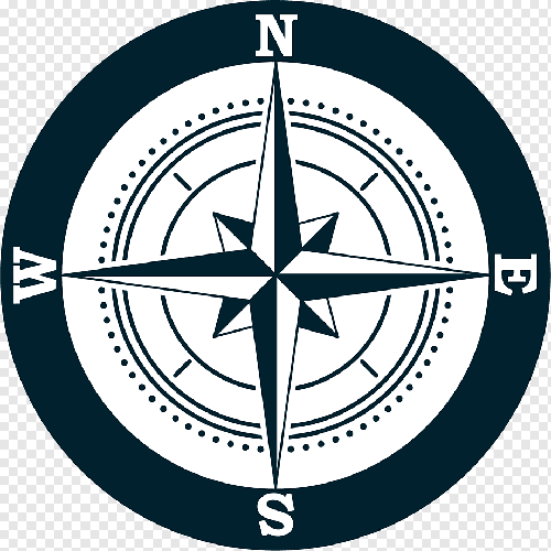 Компас на белом фоне