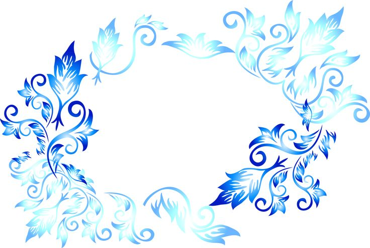 Голубой узор