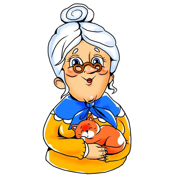 Старушка мультяшная