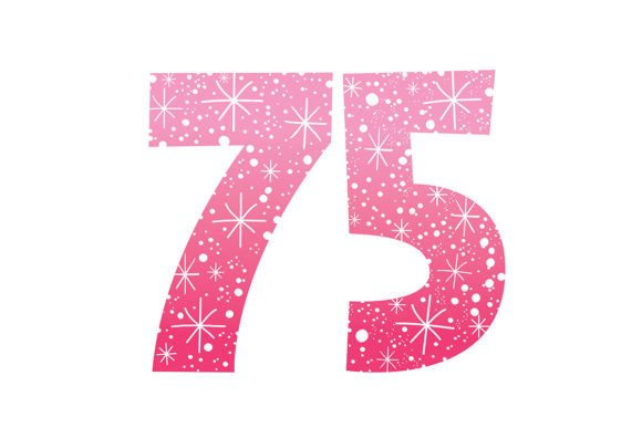 Цифра 75 красивая