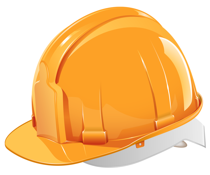 Строительная каска сбоку вектор