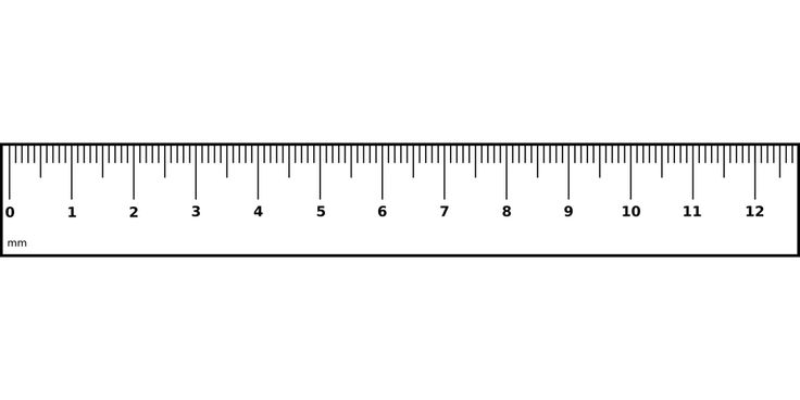 Шкала линейки 30 см