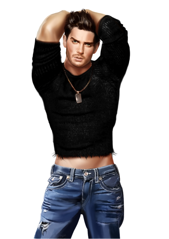 Парень на прозрачном фоне