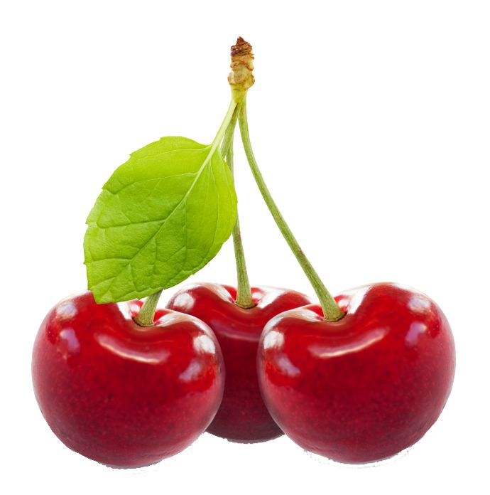 Вишенка на белом фоне