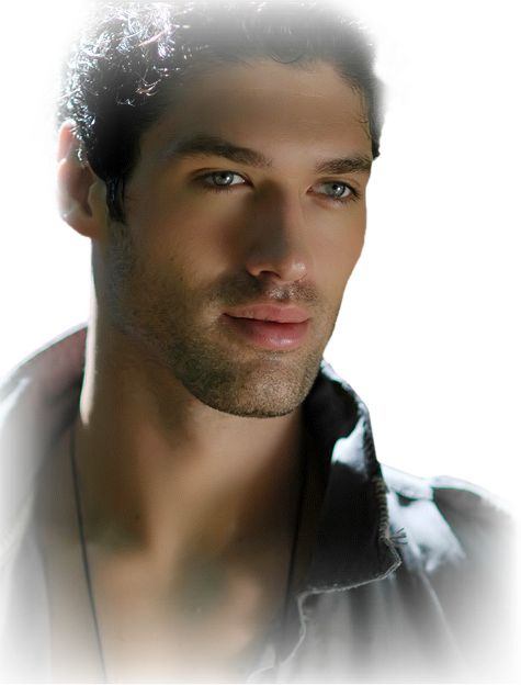 Мужское лицо на прозрачном фоне