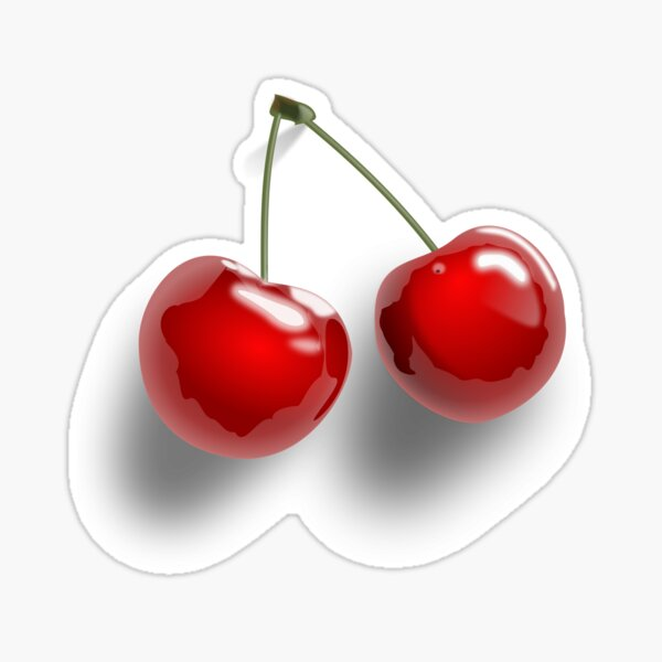 Вишня на белом фоне