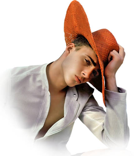 Красивый парень в шляпе