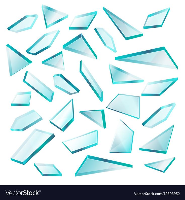 Кусок стекла на прозрачном фоне