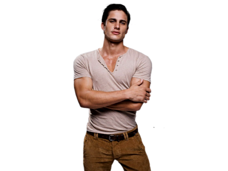 Мужчина на прозрачном фоне