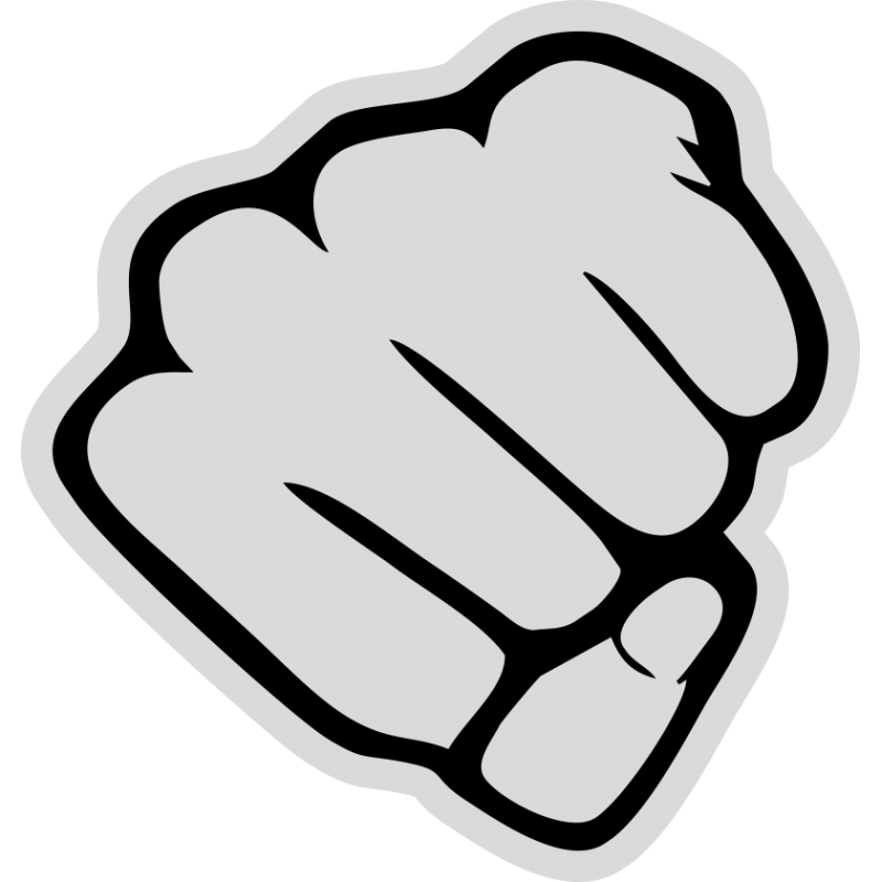 Кулак на прозрачном фоне