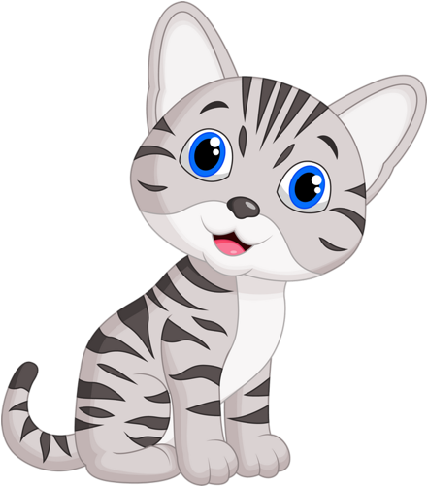 Кошечка на прозрачном фоне