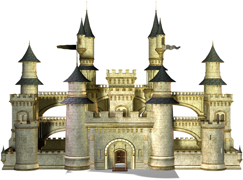 Крепость на белом фоне