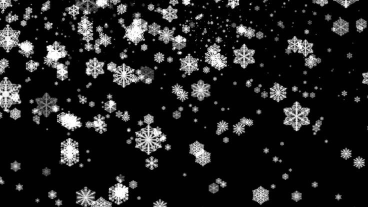 Снежинки падают