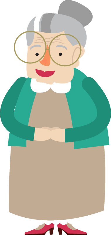 Старушка мультяшная