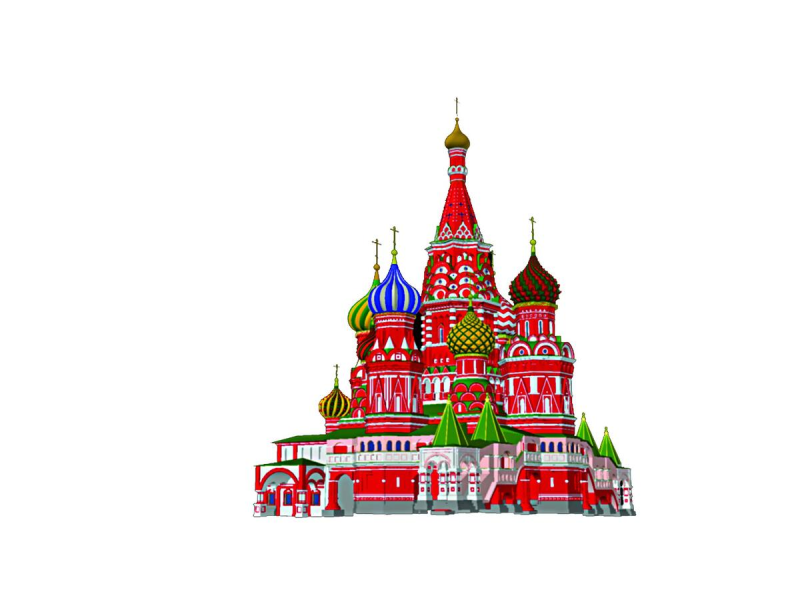 Собор Василия Блаженного Москва вектор