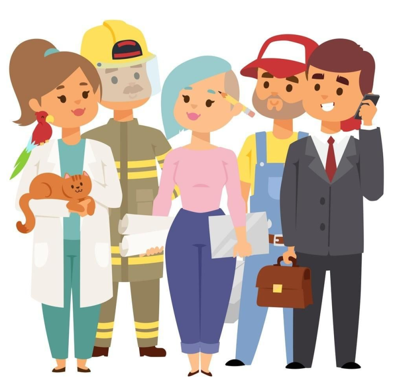 Разные профессии вектор