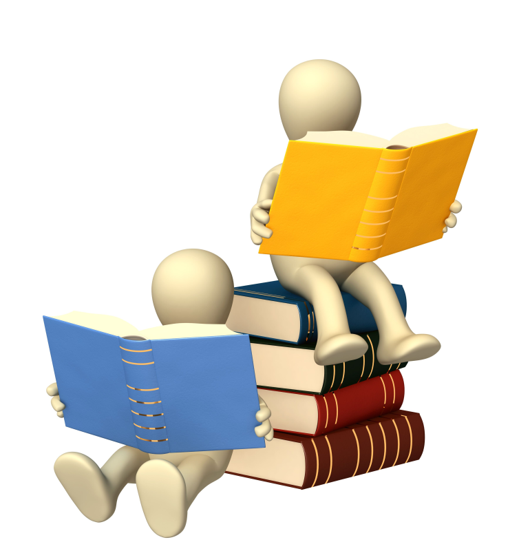 Человечки цветные с книжками