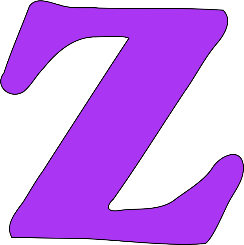 Буква z трафарет