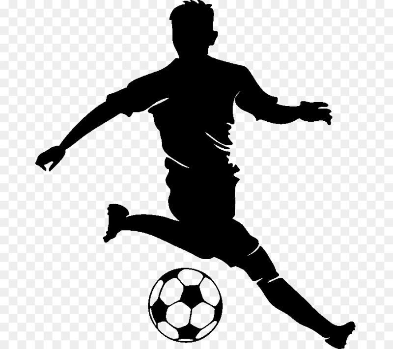 Футболист с мячом